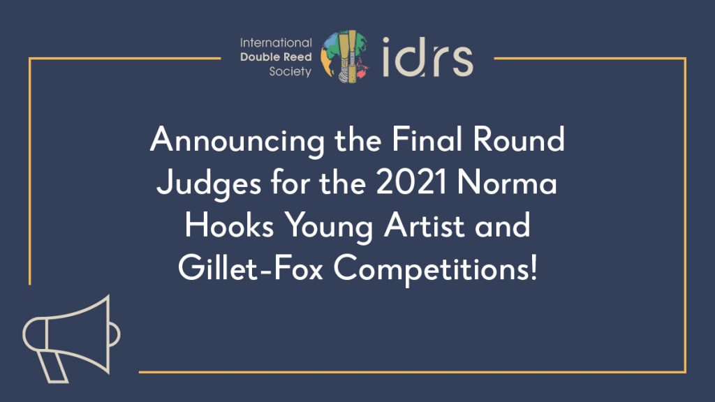 Announcing the Final Round Judges for the 2021 Norma Hooks Young Artist and Gillet-Fox Competitions!