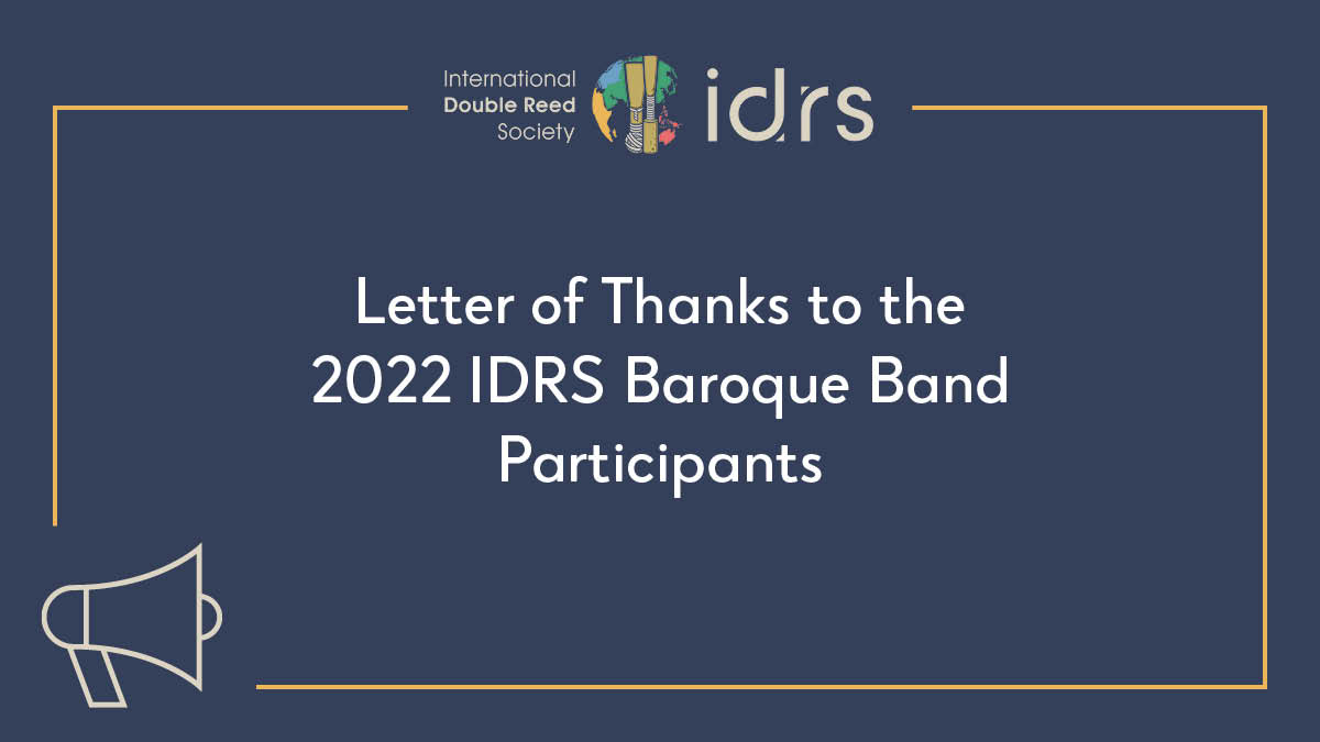 Thank you to all who took part in the IDRS Baroque Band this year!